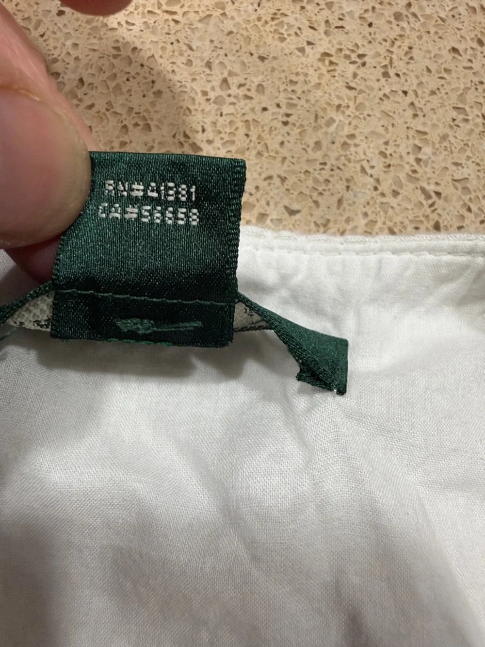 Lauren Ralph Lauren White Textured Cotton Fit & Flare Dress 8P Petite - Picture 10 of 12